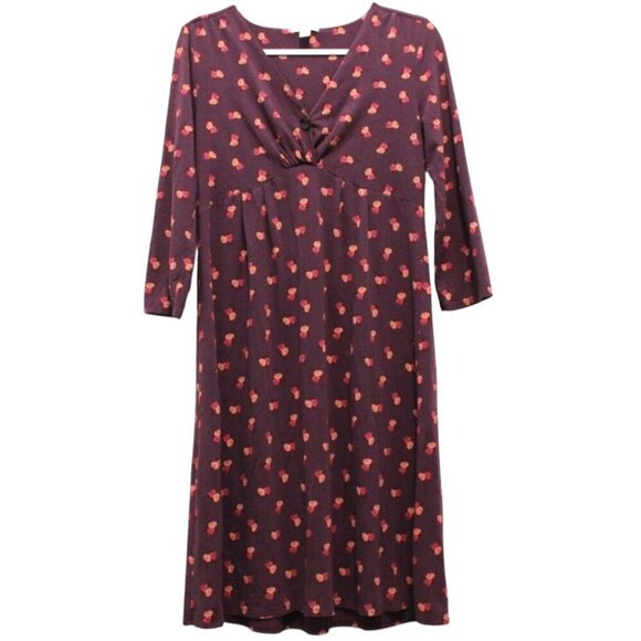 Garnet Hill Baby Doll Dress Size Small Floral Boho Preppy Casual Stretch - Picture 1 of 12